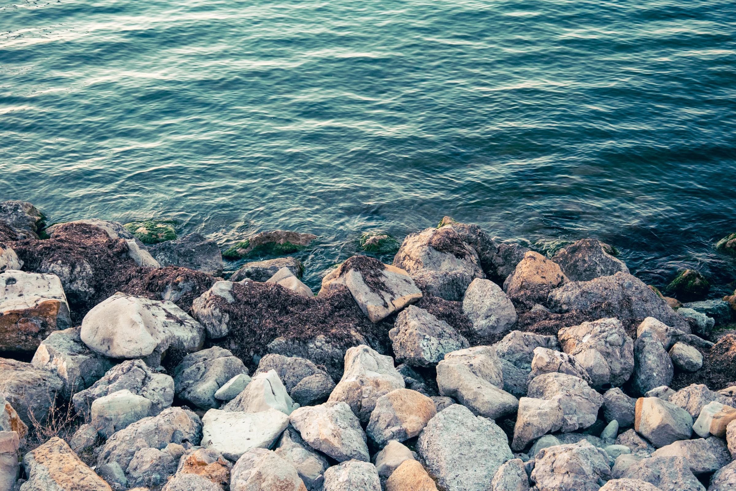 каменистый пляж в Анапе