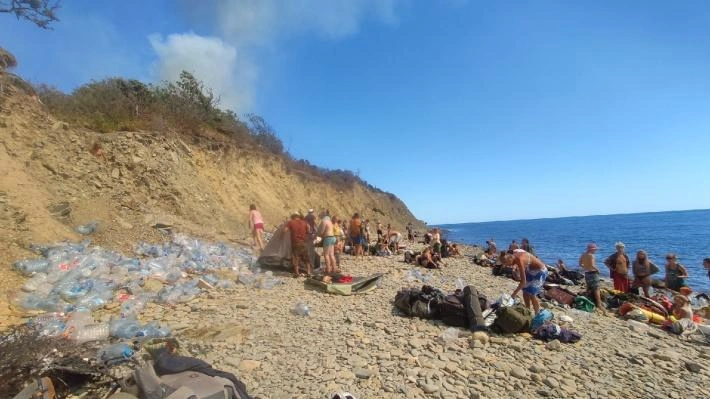 Дикари тушат пожар на Утрише (2020 год)